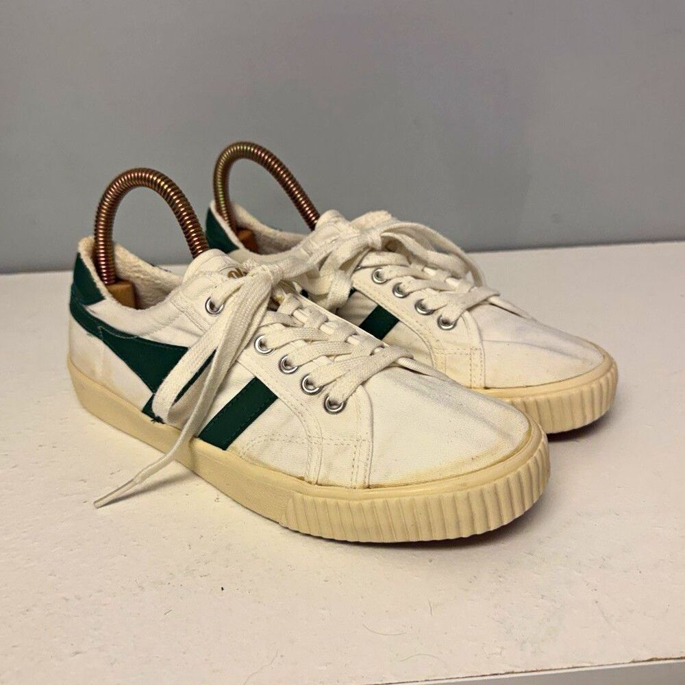 Gola Womens Tennis Mark Cox Sneakers Shoes Size US 8 EU 39 Off White Dark Green